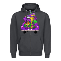 Smoke farm truck, mardi gras Zipper Hoodie - JahusDesignShop