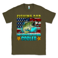 Army Green fishing dad like a regular dad but cooler Classic Tee - HRA Design Shop