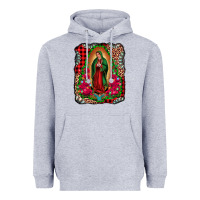 Heather Grey our lady of guadalupe christmas Heavyweight Hoodie - Jasminsmagicworld