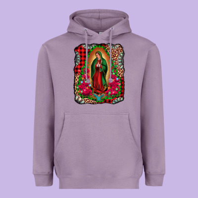 Our Lady Of Guadalupe Christmas Heavyweight Hoodie Designed By Jasminsmagicworld