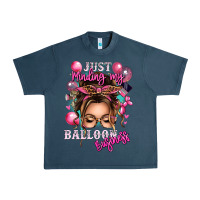 Midnight Navy just minding my balloon business messy bun Urban Heavy Tee - texasbilliewilder