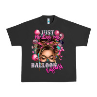 Pigment Black just minding my balloon business messy bun Urban Heavy Tee - texasbilliewilder