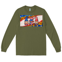 Army Green usa gnome license plate Long Sleeve Tee - HRA Design Shop