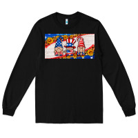 Black usa gnome license plate Long Sleeve Tee - HRA Design Shop