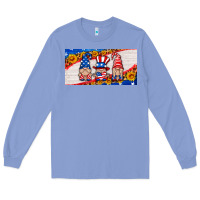 Colony Blue usa gnome license plate Long Sleeve Tee - HRA Design Shop