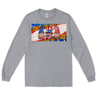 Heather Grey usa gnome license plate Long Sleeve Tee - HRA Design Shop