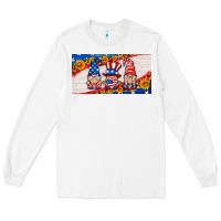 White usa gnome license plate Long Sleeve Tee - HRA Design Shop