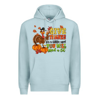 Blue Mist give thanks for a little and you will find a lot Premium Hoodie - MaliasSmallBusiness