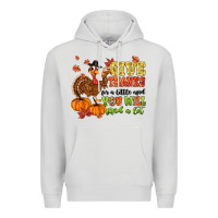 Dove Grey give thanks for a little and you will find a lot Premium Hoodie - MaliasSmallBusiness