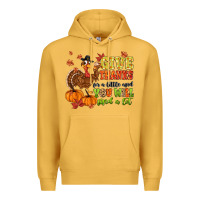 Mustard give thanks for a little and you will find a lot Premium Hoodie - MaliasSmallBusiness