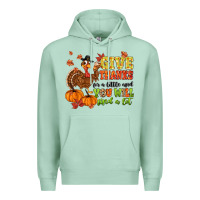 Seafoam give thanks for a little and you will find a lot Premium Hoodie - MaliasSmallBusiness