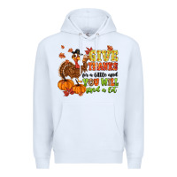 White give thanks for a little and you will find a lot Premium Hoodie - MaliasSmallBusiness