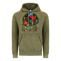 Vintage Olive camping Vintage Hoodie - texasbilliewilder