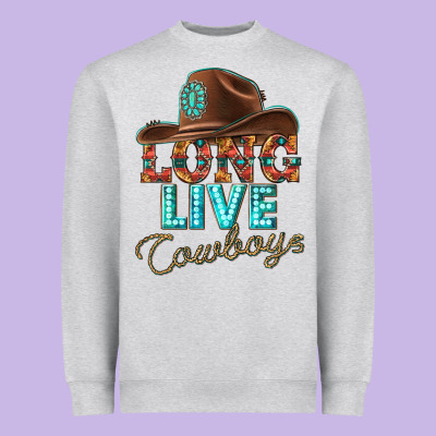 Long Live Cowboys Heavyweight Sweatshirt Designed By Texasbilliewilder