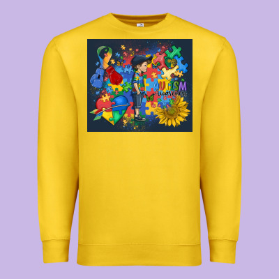 Autism Awareness Premium Sweatshirt Designed By Maliassmallbusiness