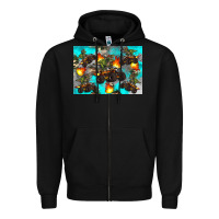 Black Dinosaur monster truck Zipper Hoodie - Artiststas