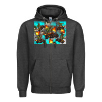Charcoal Heather Dinosaur monster truck Zipper Hoodie - Artiststas