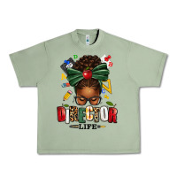 Oil Green director life afro messy bun Urban Heavy Tee - texasbilliewilder