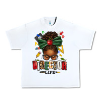 White director life afro messy bun Urban Heavy Tee - texasbilliewilder