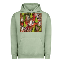 Pigment Oil Green Christmas cakes western Urban Hoodie - Jasminsmagicworld