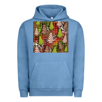 Pigment Pebble Blue Christmas cakes western Urban Hoodie - Jasminsmagicworld