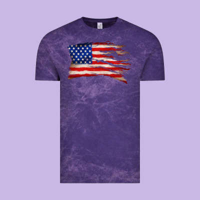 Tattered American Flag Vintage Tee Designed By Zillion Design Studio