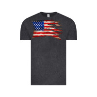 Vintage Black tattered american flag Vintage Tee - Zillion Design Studio