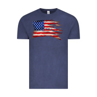 Vintage Denim tattered american flag Vintage Tee - Zillion Design Studio