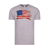 Vintage Zinc tattered american flag Vintage Tee - Zillion Design Studio