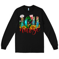 Black christmas icu nurse Long Sleeve Tee - FaDigitalArtStudio