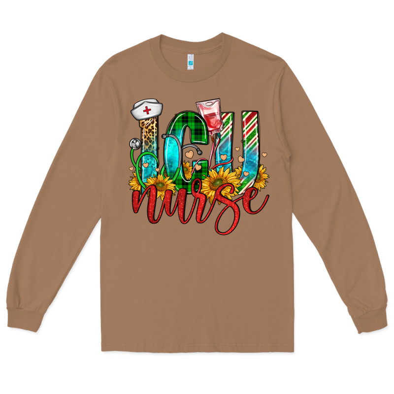Christmas Icu Nurse Long Sleeve Tee by FaDigitalArtStudio | Teevron