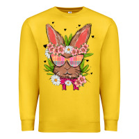 Lemon bunny with floral Premium Sweatshirt - MaliasSmallBusiness