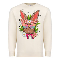 Sandshell bunny with floral Premium Sweatshirt - MaliasSmallBusiness