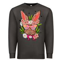 Smoke bunny with floral Premium Sweatshirt - MaliasSmallBusiness