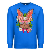 True Royal bunny with floral Premium Sweatshirt - MaliasSmallBusiness
