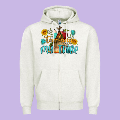 Teaching My Tribe Zipper Hoodie Designed By Bundleandbundleshop