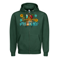 Sports Green teaching my tribe Zipper Hoodie - BundleAndBundleShop