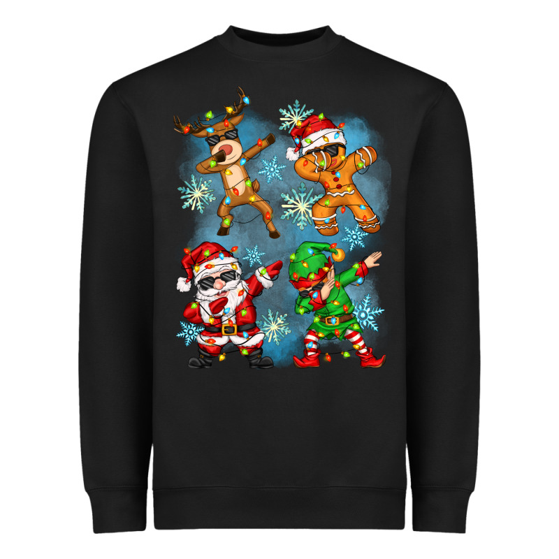 Dabbing Christmas Heavyweight Sweatshirt by Zillion Design Studio | Teevron