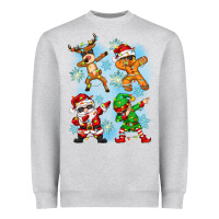 Heather Grey dabbing christmas Heavyweight Sweatshirt - Zillion Design Studio