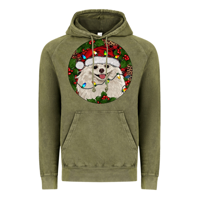 Christmas Pomeranian Vintage Hoodie by RanaPortraitStore | Teevron