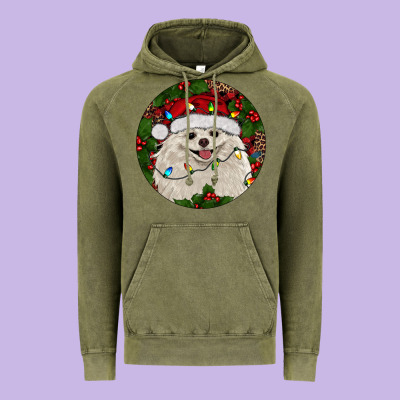 Vintage Hoodie Christmas pomeranian