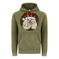 Vintage Olive Christmas pomeranian Vintage Hoodie - RanaPortraitStore