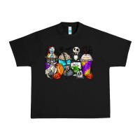 Black halloween cartoon characters coffee cups Urban Heavy Tee - Zillion Design Studio