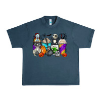 Midnight Navy halloween cartoon characters coffee cups Urban Heavy Tee - Zillion Design Studio