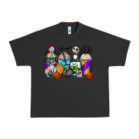 Pigment Black halloween cartoon characters coffee cups Urban Heavy Tee - Zillion Design Studio
