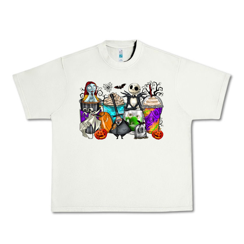 Halloween Cartoon Characters Coffee Cups Urban Heavy Tee by Zillion Design Studio | Teevron