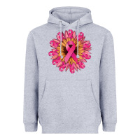 Heather Grey cancer ribbon sunflower Heavyweight Hoodie - NancyCooperArtShop