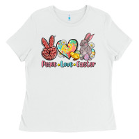 White peace love easter Ladies Tee - AdoDesignShop