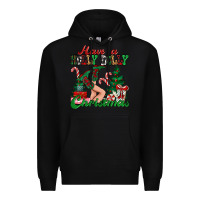 Black have a holly dolly christmas Premium Hoodie - MaliasSmallBusiness