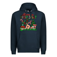 Navy have a holly dolly christmas Premium Hoodie - MaliasSmallBusiness